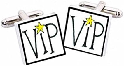 VIP Cufflinks by Sonia Spencer, Hand painted