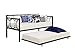 DHP Universal Metal Trundle Frame with Locks, Fits Most Twin Size Daybeds, Black