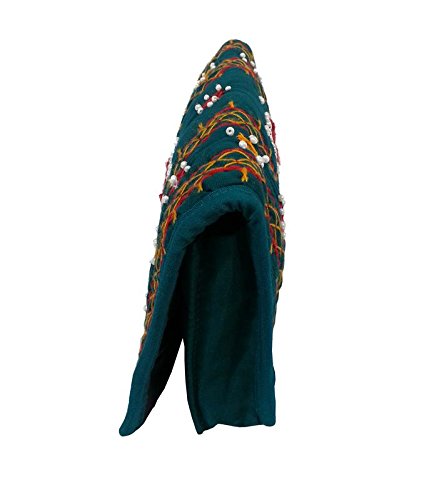 belladona r.c mirror work purse in rama green