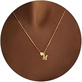 Gold Heart Initial Necklaces For Women-18k Gold Plated Dainty Choker Necklace For Women Trendy Stainless Steel Pendant Letter Necklaces For Women Jewelry Gifts