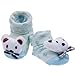 YueLian Baby Newborn Indoor Slipper Socks Bear Booties Blue 2.7''