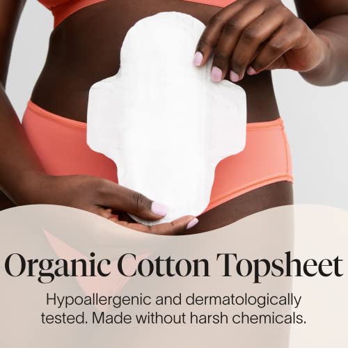 Cora Organic Pads Ultra Thin Period Pads with Wings Regular