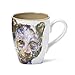 DEMDACO Bear Watercolor Glossy Stoneware Mug With Handle 16 Ounce, Brown On White
