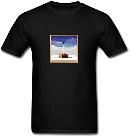 TIANRUNYG Men's Kanye West My Beautiful Dark Twisted Fantasy Logo Short Sleeves T-Shirt XL