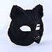 RANDER Halloween Animal vizard Mask glyptostrobus Men and Women Half Face Props Short Hair Cute Fox (Black)