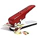 Pick-a-Palooza DIY Guitar Pick Punch Gift Pack - Premium Pick-Maker with Leather Key Chain Holder, 4 Strips and a File - Red