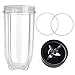 QUIENKITCH Magic Bullet Replacement Cups, 16OZ Cups & Cross Blade & Gaskets 4PCS/SET Replacement Parts FOR 250W Magic Bullet Blender Juicer/Mixer MB1001 Accessories