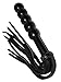 Prairie Horse Supply Leather Flogger with 5 Rounded Knobs Premium Quality Thick Leather Tails Solid Handle and Turkhead Knot Short Whip Stick Rod Crop