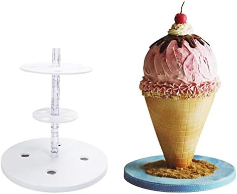 SHOH Cake Stand, 3 Tier Serving Plate With Round Glass Plate Holder For The Birthday Party In The Wedding House, Graduated Dessert Cupcake Stand For The Tea Party In The Food Server