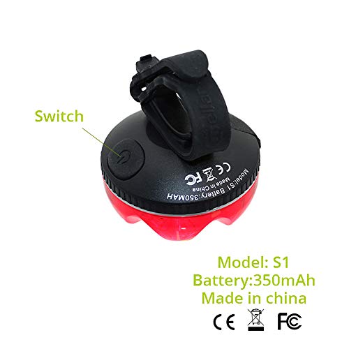 Meilan S1 USB Bike taillight Mini 7LED 80Lm 350mAh 7 Modes Rechargeable Bike safelight Breaking Light with G-Sensor - Thumbnail 2
