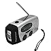iRonsnow 2017 Version IS-088U+ Dynamo Solar Hand Crank Self Powered AM/FM/NOAA Weather Radio with LED Flashlight and 1000mAh Emergency Power Bank (Silver)