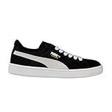 PUMA Suede Junior Sneaker (Little Kid/Big Kid) , Black/White, 12 M US Little Kid