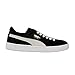 PUMA Suede Junior Sneaker (Little Kid/Big Kid) , Black/White, 12 M US Little Kid