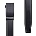 Tonly Monders Men's Dress Leather Belt Automatic Ratchet Buckle, Black, 35mm Wide 110cm 28 30 32 34 36 Inch Waist