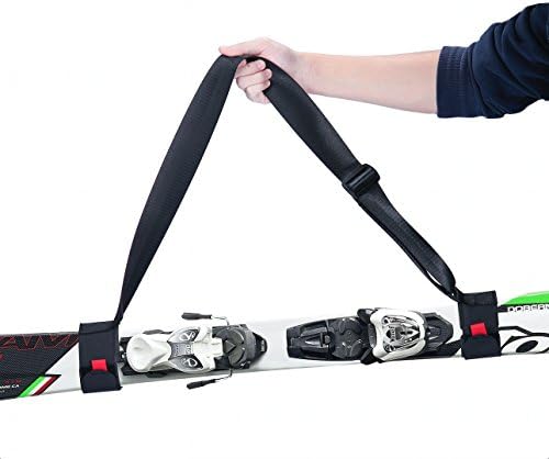 YAPA Ski Carrier Strap,Double Thick and Easy Adjustable Snowboarding Shoulder Straps Durable Sling Carrier Straps(Adult Size)
