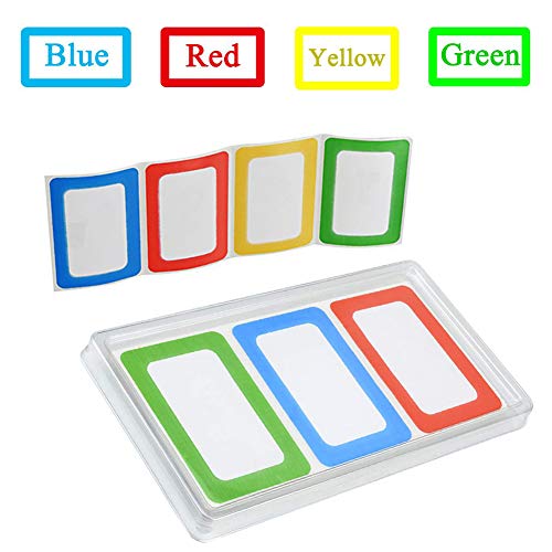 Name Tag Labels 200PCS Plain Nametag Stickers Colorful Border Name Tag Labels School Office Party Stickers