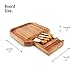 VonShef Oval Slide OBamboo Cheese Board and 4 Piece Knife Set