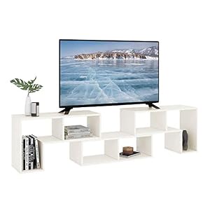DEVAISE 3 Pieces TV Console Stand, TV Table Modern Entertainment Center Media Stand, Storage Bookcase Shelf for Living…