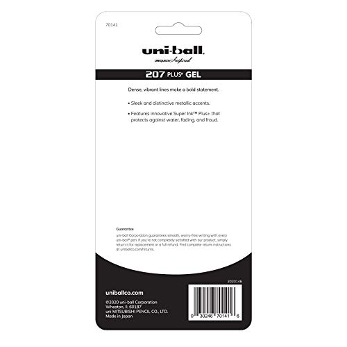 Uni-ball 207 Plus+ Gelroller, Mittlere Spitze 0,7 Mm, Einziehbar, Für Flüssiges Schreiben