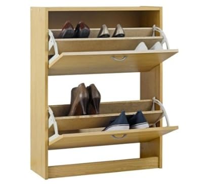 Maine Shoe Storage Cabinet Oak Effect Amazon Co Uk Kitchen Home