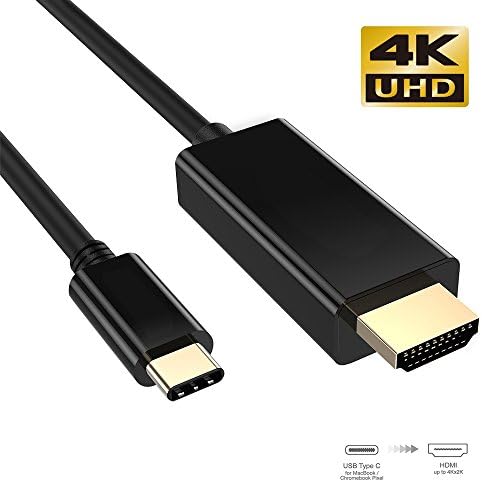 USB C to HDMI Cable - TJ8 6.5ft USB3.1 10Gbps Type C to HDMI 4K/30HZ Adapter(Thunderbolt 3 Compatible) for Samsung Galaxy S8/S8+, 2017/2016 MacBook Pro,Dell XPS 13 &amp; 15,HP Pavilion x2