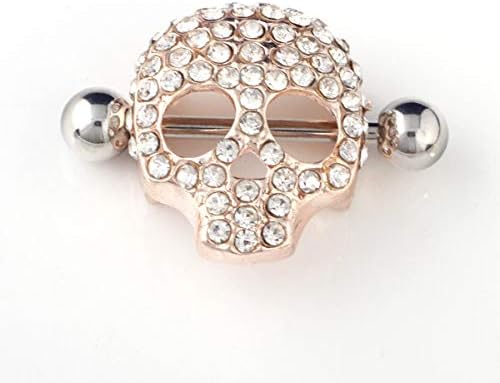 Trendy-Sandy 261 - Piercing para pezón, diseño de Calavera con circonitas