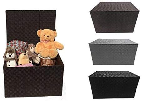 Gigante LargeTapered del marco del Metal niños caja de juguetes de tronco de almacenamiento pecho baúl [gris, 66 x 50 x 40 cm pequeña]: Amazon.es: Hogar
