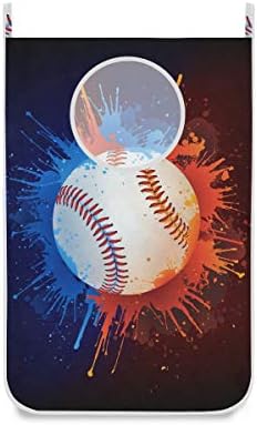 ランドリーバッグ ウォールポケット 折りたたみ 洗える 新作 壁掛け おしゃれ 人気 ランドリー収納 ランドリーかご ランドリーバスケット 収納バッグ 野球 汚れた服収納袋 通気 吊り下げ収納 洗濯物入れ