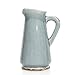 Hosley 9.5 Inch High Blue Ceramic Pitcher Vase Ideal Gift for Weddings Special Occasions Garden Setting Home Office Decor Dried Floral Arrangements Spa Aromatherapy Settings O5