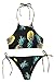 Cupshe Fashion Women's Pineapple Printing Halter Padding Bikini Set (M), Multicolor