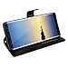 LK Case for Galaxy Note 8, [Wrist Strap] Luxury PU Leather Wallet Flip Protective Case Cover with Card Slots and Stand for Samsung Galaxy Note 8 (Black)