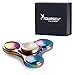 Syourself Titanium Alloy Tri-Spinner Hand Fidget Toy, +1 Replacement Hybrid Ceramic Bearing- 5-7 mins High Speed & Quiet Spin EDC Focus Toy for Stress Relieve Anxiety Adult Children(Round Rainbow)