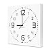 KAUZA Wall Clock, Silent, Non-Ticking, Quartz, Indoor and Outdoor Wall Clock with 3D Laser Cut Out, Modern Numerals in Wooden Frame Battery Operated (11.8in, White)