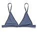 RELTANGL Women's 2 Piece Bikini Triangle Top Brazilian Bottom Swimwear Set, Gray, Small