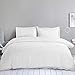 Edilly 3 Piece Duvet Cover Set Queen Size,100% Premium Washed Cotton Duvet Cover White,Ultra Soft and Easy Care,Simple Style Bedding Set
