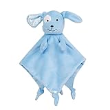 Wingingkids Baby Security Blankets Soft Plushy Cuddle Bud Blankie Breathable Snuggle Baby Blanket, Lovely Soother Blanket for Boys or Girls, Cute Puppy, Light Blue