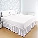 Utopia Bedding Bed Ruffle - Easy Fit with 16 Inch Tailored Drop - Hotel Quality, Shrinkage and Fade Resistant (Queen, White)