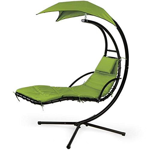 Capacity 265 lbs Pool Beach Chair Hanging Chaise Hammock Lounge Chair Cradle Stretcher Relaxing Enjoy Rest Laydown Porch Patio Canopy Garden Backyard Summer Spring Autumn Pool Party Sun Shading