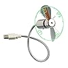 TRIXES-Flexible-USB-Fan-LED-Time-Display-Plug-in-and-Play-Flexible-Goose-Neck TRIXES Flexible USB Desk Fan and Clock - LED Time Display - Plug in and Play - Flexible Goose Neck – Desk Clock Fan Soft…
