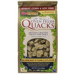 K9 Granola Factory All Natural Oven Fresh Quacks Dog Treats (Blueberry and Vanilla)
