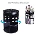 Makeup Cosmetic Organizer EMOCCI 360 Degree Rotating Adjustable Cosmetics Storage Box Case 7 Layers Large Capacity Make Up Holder Vanity Shelf Fits Bath Counter Bathroom Accessories(Black)