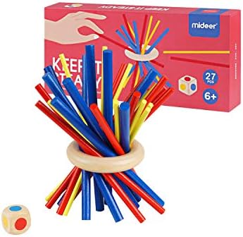 Homraku 木製バランスゲーム ボードゲーム 立体パズル 積み木ブロック ドミノブロック テーブルゲーム 子供も大人も老若男女楽しめる おもちゃ スティッキー 27pcs