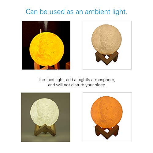 image for Bluefeel USB Humidifier 3D Printing Moon Lamp USB LED Night Light Humi