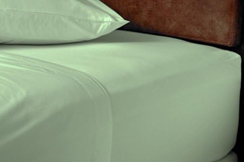 650 Thread Count 100% Egyptian Pima Cotton By Sleepwell linen 1 Flat sheet 4 Pillow case &amp; 1 Fitted Sheet -8" deep Pocket RV full-XL size Sage Solid