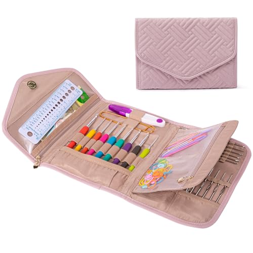 MYBAGZING Crochet Hook Case - Foldable Organizer - Knitting & Crochet Supplies Accessory