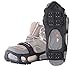 JSHANMEI Traction Ice Cleat Spikes Crampons Snow Grips Anti Slip Safe Protect Slip-on Stretch Footwear for Hiking Walking Fishing Climbing