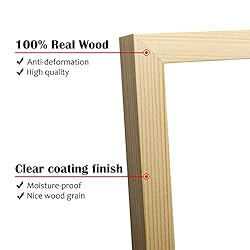 KINLINK 4x6 Picture Frames Natural Wood Frames with
