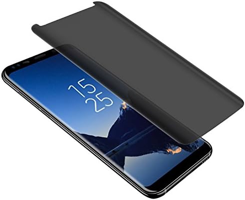 Galaxy S8 Privacy Screen Protector, Top Glass S8 Premium [3D Curved] [Case Friendly] [Anti-Scratch] 9H Hardness Tempered Glass Film Screen Protector for Samsung Galaxy S8 (Transparent)
