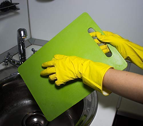 Latex Cleaning Gloves for Washing Kitchen, Bathroom and more (Medium, Yellow) - Thumbnail 5