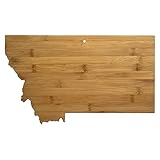 Totally Bamboo State Cutting & Serving Board, Montana, 100% Bamboo Board for Cooking and Entertaining